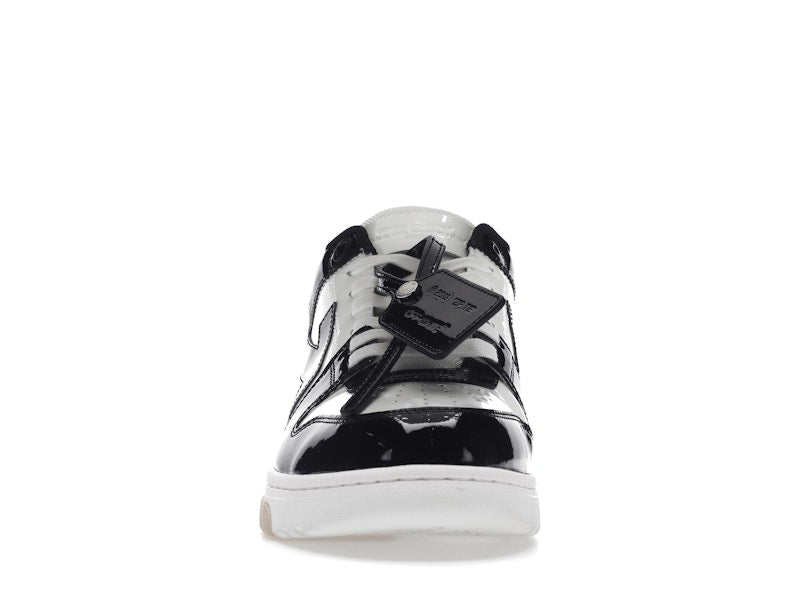 OFF-WHITE Out Of Office OOO Low Tops Patent Black White