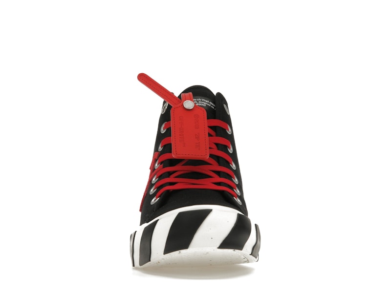 OFF-WHITE Vulcanized Hi Black Red Canvas