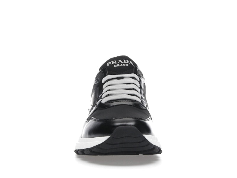 Prada PRAX 01 Sneakers Re-Nylon Brushed Leather Black White