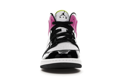 Jordan 1 Mid White Black Cyber Pink (GS)