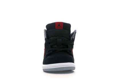 Jordan 1 Mid Black Particle Grey Gym Red (TD)