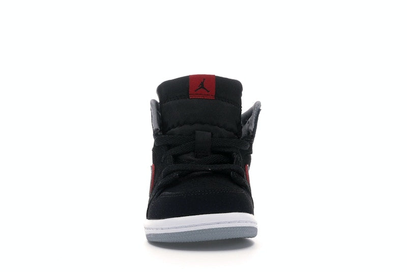 Jordan 1 Mid Black Particle Grey Gym Red (TD)