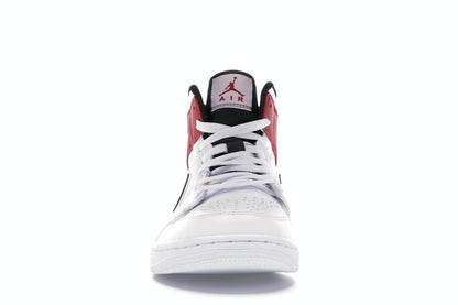 Jordan 1 Mid White Black Gym Red