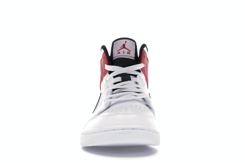Jordan 1 Mid White Black Gym Red