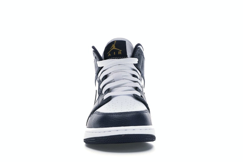 Jordan 1 Mid White Metallic Gold Obsidian (GS)