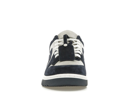 OFF-WHITE Out Of Office OOO Low Tops White Navy Blue Suede