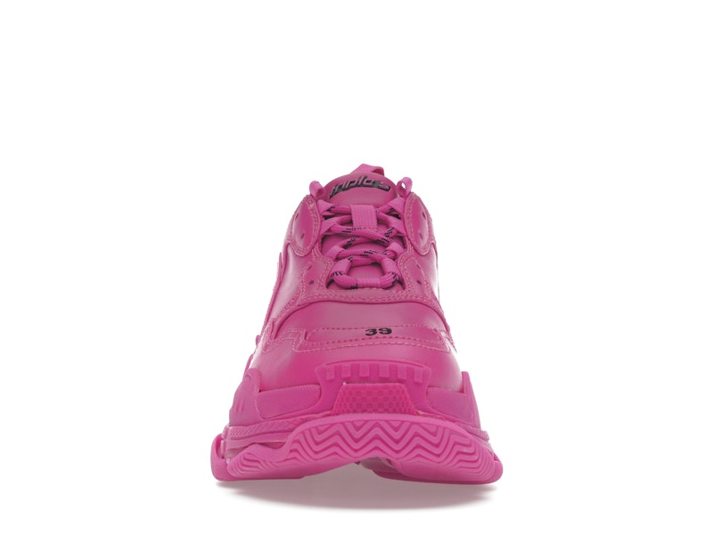 Balenciaga Triple S Faux Leather Dark Pink (Women's)