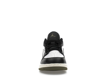 Jordan 1 Low Black Toe Medium Olive (GS)