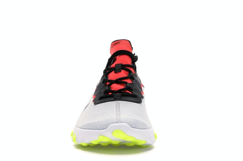 Nike React Element 55 Pure Platinum Bright Crimson Volt