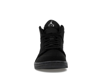 Jordan 1 Mid Black Black White