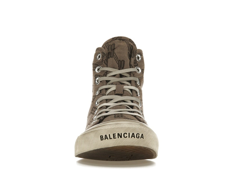 Balenciaga Paris High Top BB Monogram Dark Beige Brown
