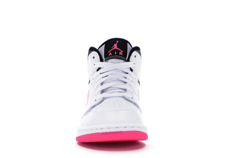 Jordan 1 Mid White Black Hyper Pink (GS)