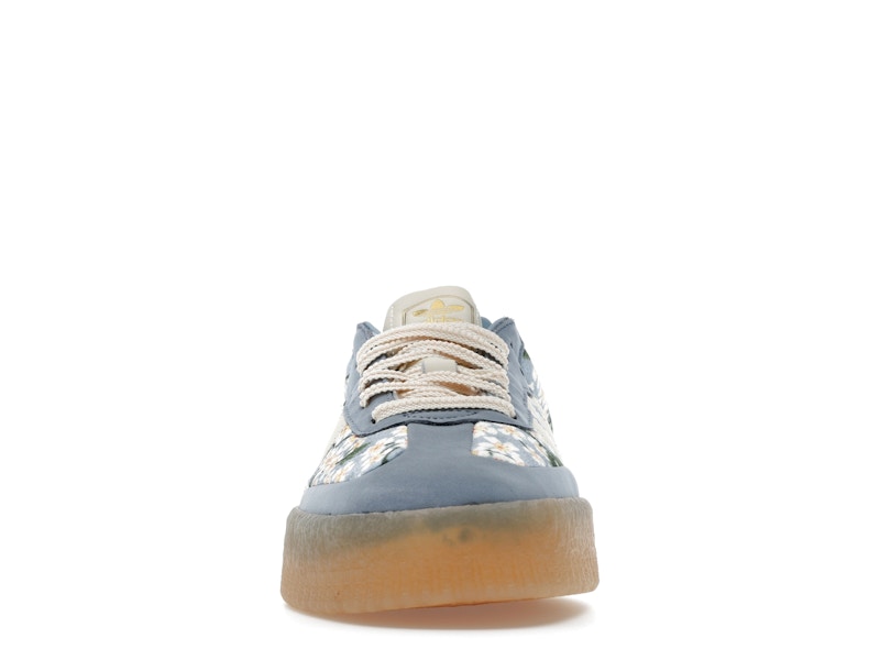 adidas Sambae Liberty London Floral Embroidery Blue Cream White (Women's)