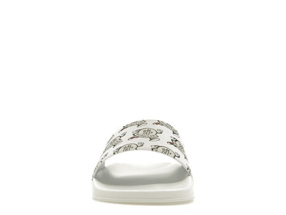 Moncler Basile Slide Logo Print White