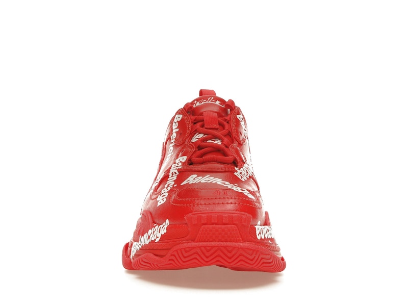 Balenciaga Triple S All Over Tomato Red White