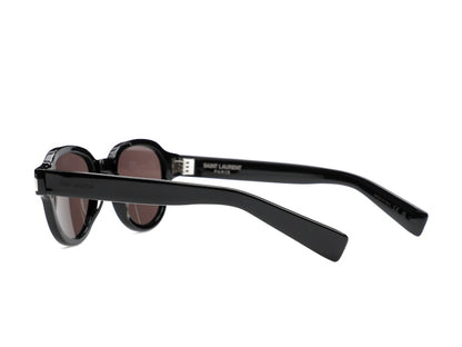 Saint Laurent Round-Frame Acetate Sunglasses Black/Black/Black (SL546-30013743-001)
