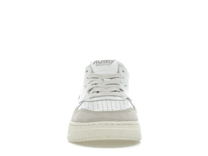 Autry Medalist Leather Low White Beige Suede (Women's)