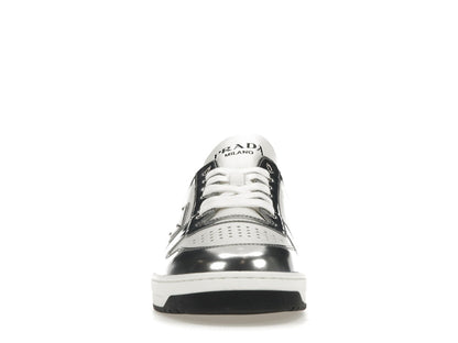 Prada Downtown Low Top Sneakers Leather White Silver