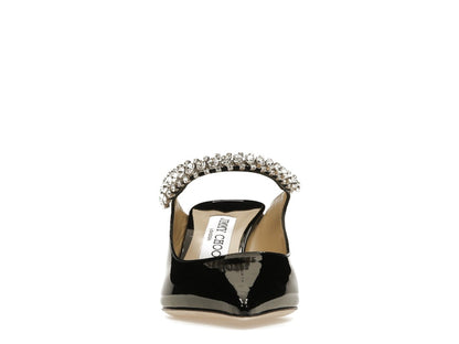 Jimmy Choo Bing 65mm Heeled Mule Black Patent Leather