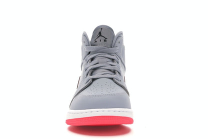 Jordan 1 Mid Wolf Grey Racer Pink Black (GS)