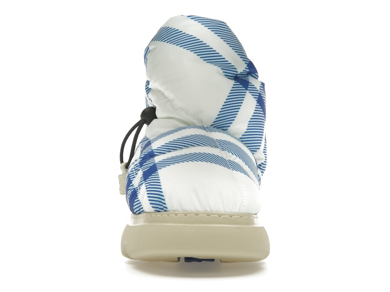 Burberry Check Pillow Boots Blue White