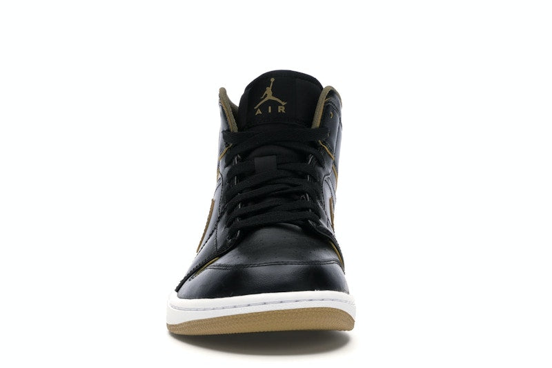 Jordan 1 Retro Mid Black Metallic Gold