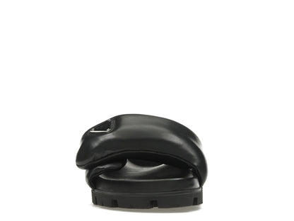 Prada Soft Padded 20mm Slide Sandal Black Nappa Leather