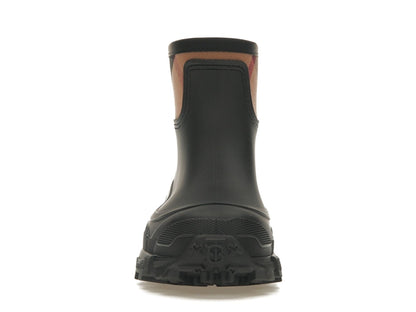 Burberry House Check Rain Boots Black Archive Beige (Women's)