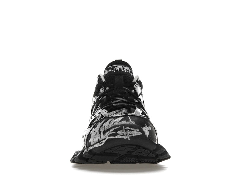 Balenciaga Track Graffiti Black White