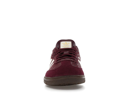 adidas Samba OG Snakeskin Maroon Cream White (Women's)