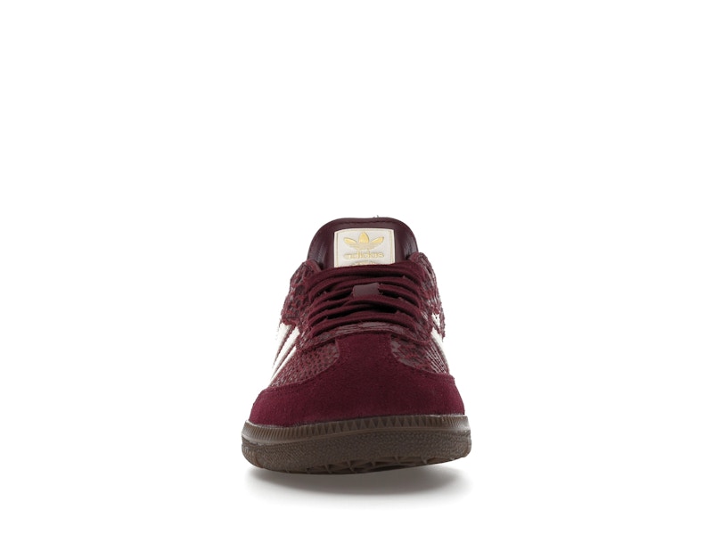 adidas Samba OG Snakeskin Maroon Cream White (Women's)