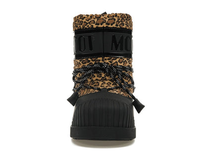 Moncler Shedir Snow Boots Palm Angels Black Leopard Print