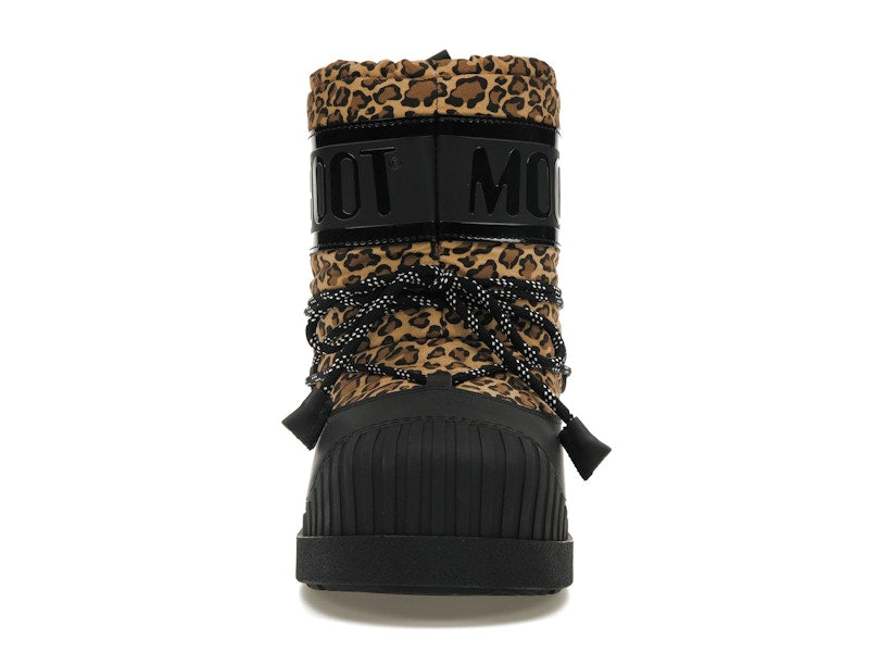Moncler Shedir Snow Boots Palm Angels Black Leopard Print