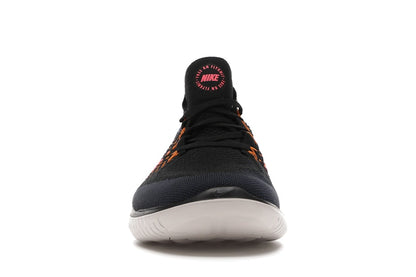 Nike Free RN Flyknit 2018 Black Flash Crimson Orange Peel
