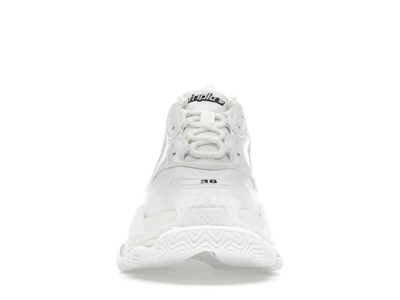 Balenciaga Triple S Synthetic Leather Triple White (Women's)