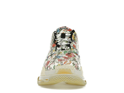 Gucci x Balenciaga The Hacker Project Triple S  Flora Print