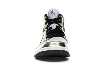 Jordan 1 Mid Metallic Gold Black White