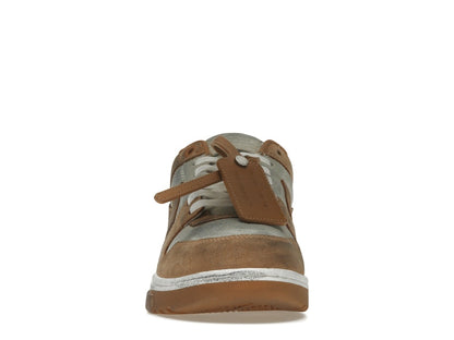 OFF-WHITE Out Of Office "OOO" Low Tops Distressed Brown White