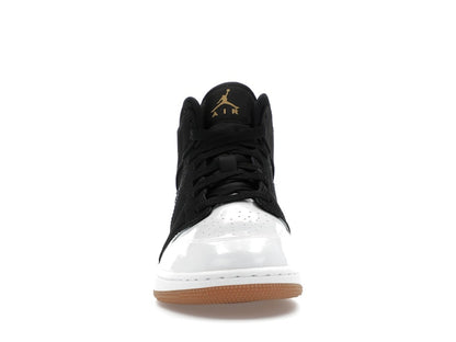 Jordan 1 Mid Black White Gold (GS)