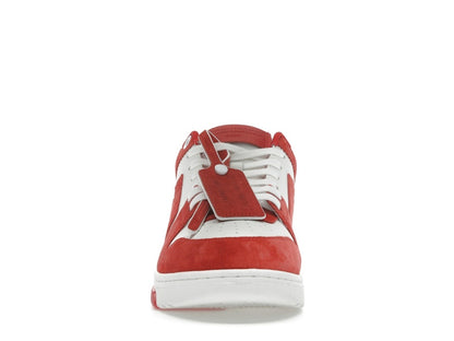 OFF-WHITE Out Of Office "OOO" Low Tops Brick Red White Suede