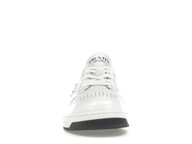 Prada Downtown Low Top Sneakers Leather White White Black