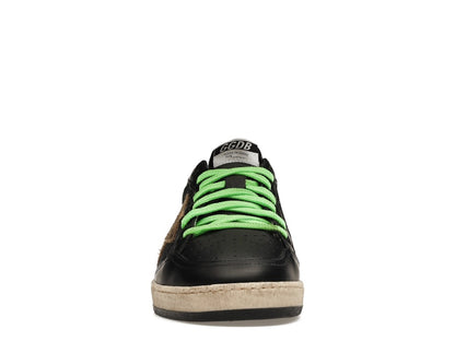 Golden Goose Ball-Star Low Black Fluorescent green