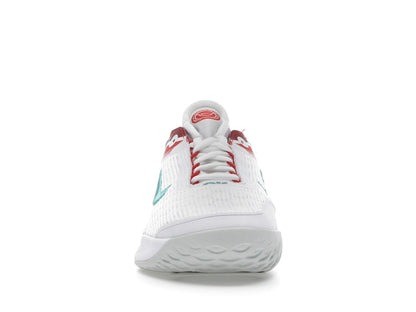 Nike Court Zoom NXT HC White Light Silver Habanero Red Washed Teal (Women's)