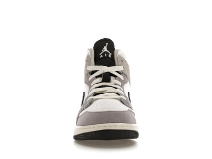 Jordan 1 Mid SE Craft White Cement Grey Black (GS)