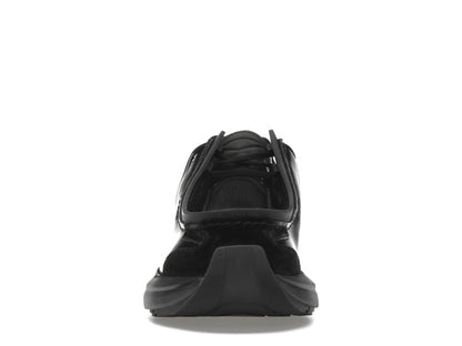 Prada Brushed Leather Sneakers Bike Fabric Suede Black