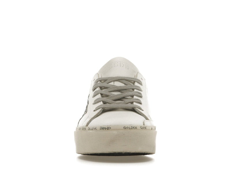 Golden Goose Hi Star White Glitter Star Mirror Heel (Women's)