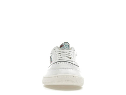 Reebok Club C 85 White Teal Burgundy Logo