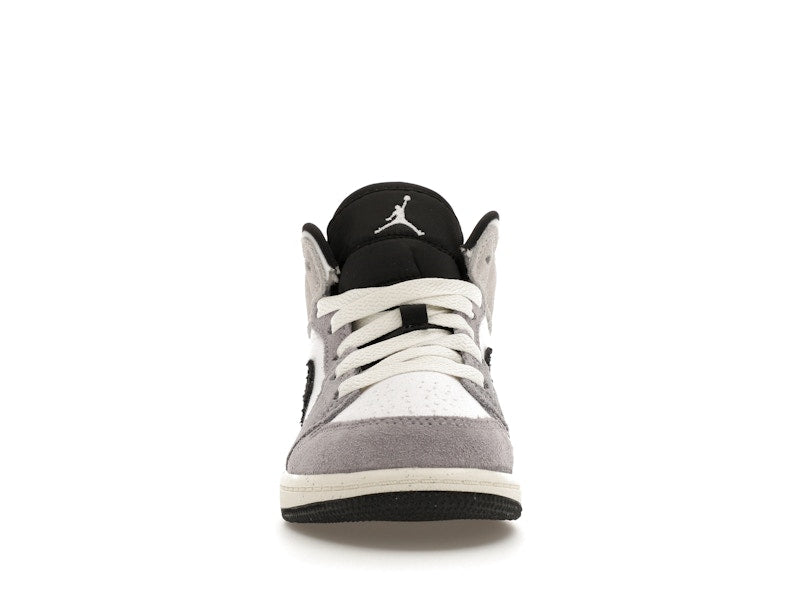 Jordan 1 Mid SE Craft White Cement Grey Black (PS)