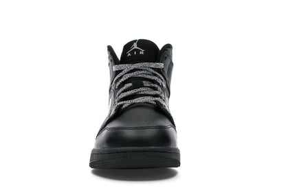 Jordan 1 Mid Black White Speckle (GS)