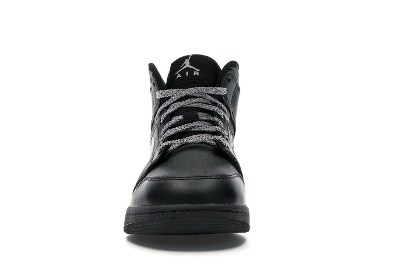 Jordan 1 Mid Black White Speckle (GS)